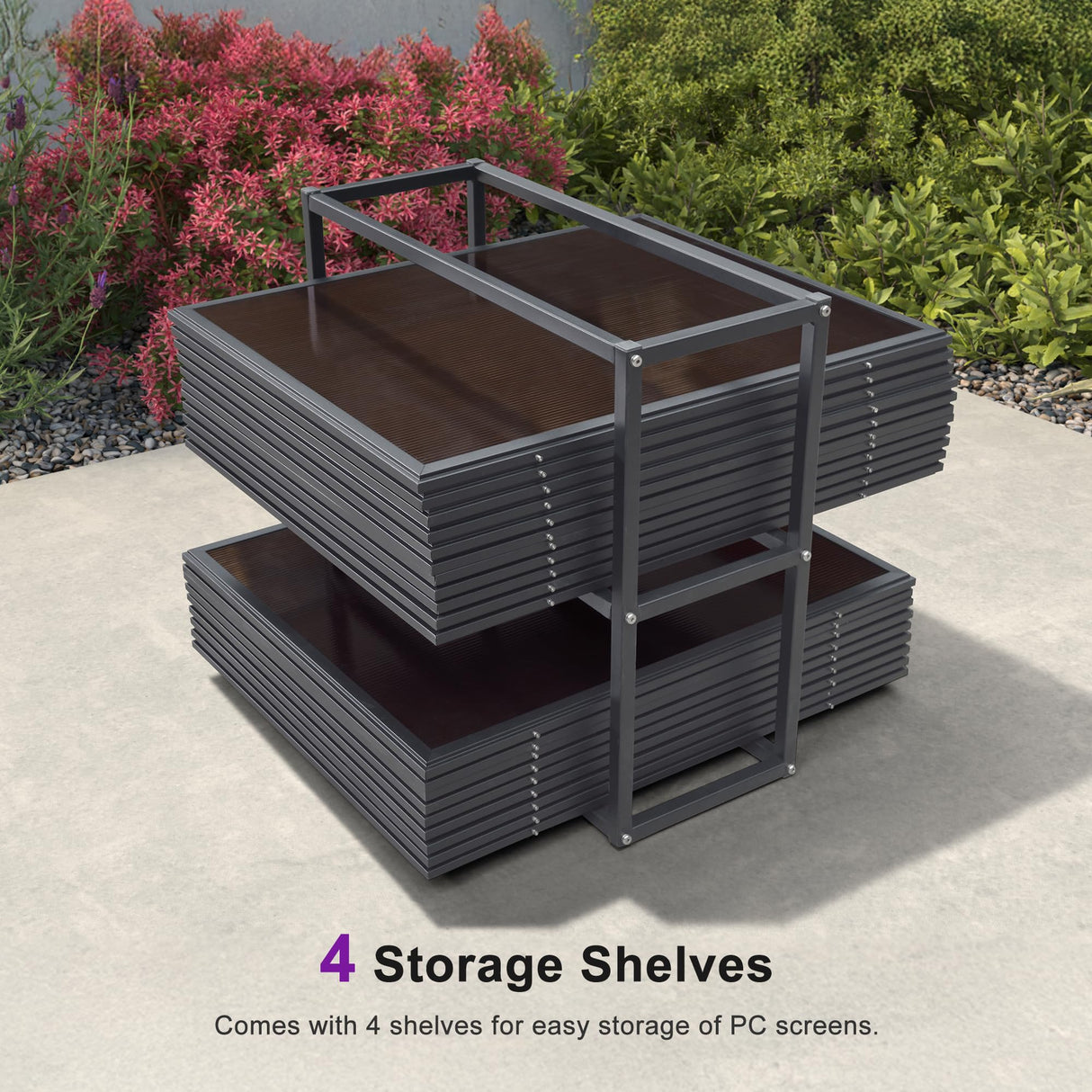 PURPLE LEAF 12' X 16' Solarium Sunroom Permanent Hardtop Screened Gazebo Galvanized Steel Double Roof Aluminum Outdoor Enclosed Gazebo for Hot Tub Lawn Deck Backyard Grey PURPLE LEAF