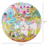 Unicorn Jigsaw Puzzle for Kids Ages 5-8 - 150 Piece Round Unicorn Kids Puzzles - Princess Puzzle with Fairies and Animals Made with 100% Recycled Card by boppi boppi