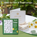 Aboofx Mini Flower Press Kit, Pocket Flower Press Kit for Pressing Plants, Leaves, Herbs, Micro Flowers Pressing Outdoor for The Beginners, Arts Craft Lovers, Classroom, Traveling, 2.5 x 4 Inch Aboofx