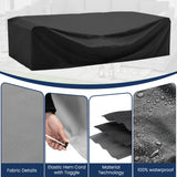 UDPATIO Patio Furniture Sets, Modular Rattan Outdoor Patio Sectional Furniture Sofa Set, Wicker Patio Conversation Set for Backyard, Deck w/Coffee Table, 7PC Grey/Blue (Include Sofa Cover) UDPATIO