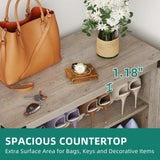 YITAHOME Shoe Cabinet with Doors, Farmhouse 5-Tier Shoe Storage Cabinet for Entryway, Large Capacity Wooden Shoes Rack Organizer for Entryway/Hallway/Closet, Old Oak YITAHOME