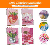 DAZZLEDOTS Diamond Art Kits for Adults, 4-Pack Disco Ball Diamond Painting Kits for Beginner Round 5D Full Drill Diamond Dots Crafts for Home Wall Decor Gifts 12x16 Inch DAZZLEDOTS