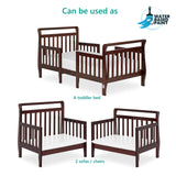 Dream On Me Emma 3-in-1 Convertible Toddler Bed in Espresso, Converts to Two Chairs and-Table, Low to Floor Design, JPMA Certified, Non-Toxic Finishes, Safety Rails Dream On Me