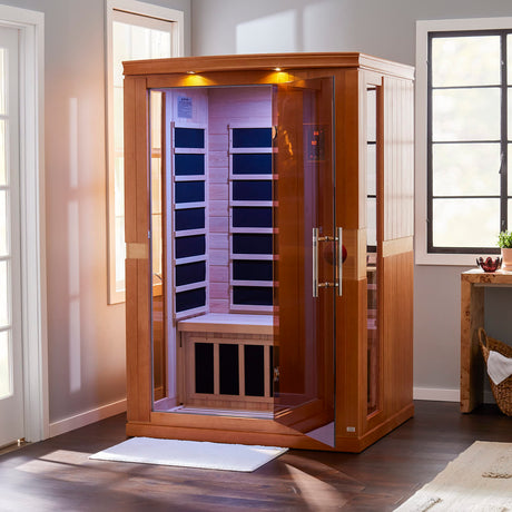Dynamic Saunas Venice 2-Person Low EMF (Under 8 MG) FAR Infrared Sauna, Curb Side Delivery New DYNAMIC SAUNAS