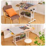 Tektalk 2000 Piece Foldable Puzzle Board with Height Adjustment, Jigsaw Puzzle Table with 2 Felt Cover & 8 Sorting Trays/Drawers, Puzzle Easel with Legs, Enclosed with 4 Roller Wheels Tektalk
