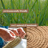 Round Woven Placemats Set of 6 | Handmade Natural Wicker Placemats for Holiday Wedding Home - Slip Heat Resistant Rattan Chargers for Dinner Plates (12 Inch) Rcrirth