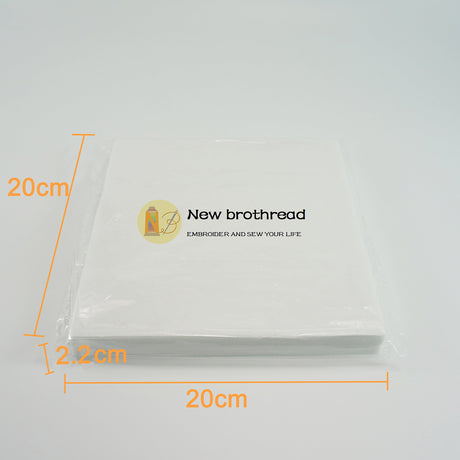 New Brothread Tear Away Machine Embroidery Stabilizer Backing 8"x8" - 100 Precut Sheets - Medium Weight 1.8 oz- Fits 4x4 and 6x6 Hoops New brothread