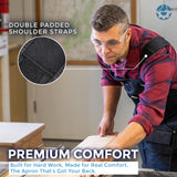 Oriole Tools Heavy Duty Shop Apron Waxed Canvas Shop Apron - Water-Resistant Perfect for Woodworkers, Welding Tool Apron Oriole Tools