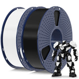 SUNLU PETG Filament 1.75mm Bundle, Less Stringing and Good Layer Adhesion 3D Printer Filament, Individually Vacuum Packed, 2kg in Total, 1kg per Spool, PETG 2 Pack, Black+White SUNLU