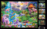 MasterPieces - 500 Piece Jigsaw Puzzle, Glows in the Dark, Hidden Images, Magical Unicorns Retreat, Fun for Adults, Family, Kids, 15" x 21" Masterpieces