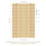 Bamboo Roll-Up Reed Shades - 47" W x 71" H Retro Outdoor Blinds (2 Pack) Tgzwme
