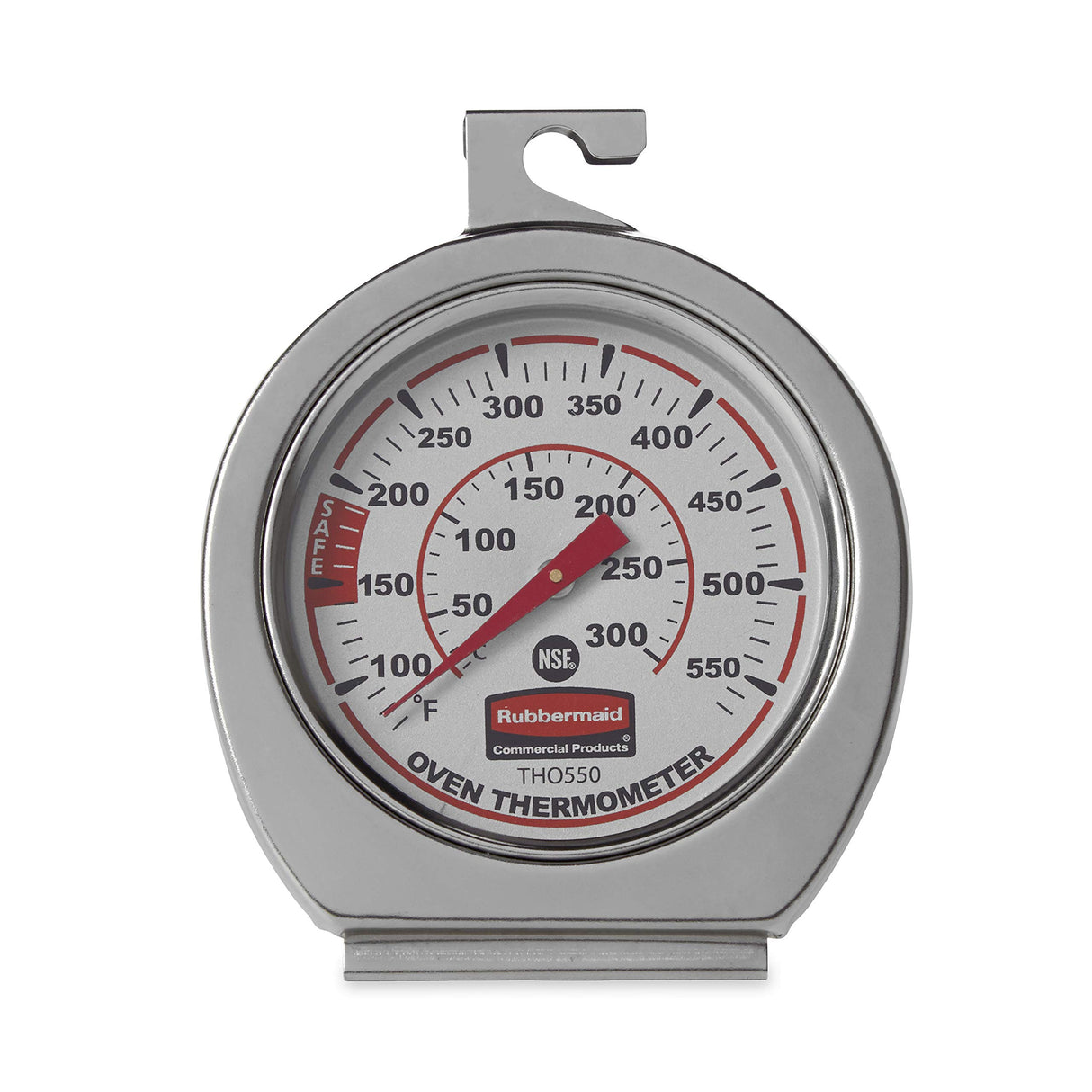 Rubbermaid Commercial Products Stainless Steel Monitoring Thermometer, Safe for Inside Oven/Grill/Smoker, 60-580°F Range, Easy to Read Food Thermometer For Food Resturant/Home Cooking Rubbermaid Commercial Products