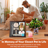 Windspeed 8.7 in Pet Memorial Shadow Box Personalized Pet Memorial Shadow Box Frame Dog Collar Dog Picture Gift Clay Paw Print Kit with Urn, Ideal Gift for Pet Lover, Can be Tabletop Wall Hanging Windspeed
