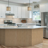 INNO STICKERS 4-Piece Wood Slat Wall Panel for Interior Wall Decor Noise Cancelling 47.2" x 23.6" Peel and Stick Acoustic Decorative 3D Sound Absorbing Wall Paneling, Natural Oak INNO STICKERS