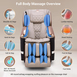 MYNTA 2025 4D Massage Chair for Full Body, 4D+2D Dual Mechanism with Waist & Shawl Heating, Zero Gravity Recliner Foot & Calf Massage, Extended SL-Track, Music Sync with Hi-Fi Bluetooth Speaker MYNTA