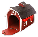 AmishToyBox.com Deluxe Wooden Mailbox, Dutch Barn Style (Red with White Trim) AmishToyBox.com