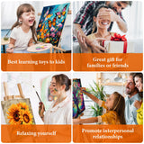 Fountor Paint by Numbers Kit for Adults Beginner, Flower Adult Paint by Number Kits on Canvas Without Frame, Windowsill Flowers Acrylic Oil Paint by Numbers for Home Decor Gift 16” W x 20”L Fountor