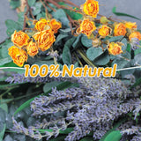 123 Pcs Mixed Real Dried Eucalyptus Stems - Lavender & Rose Flowers Bundles for Shower, Natural Preserved Eucalyptus Leaves Greenery Hanging Shower, Plant Fragrance, Wedding Decor beerfingo