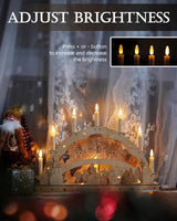 FPOO 20 PCS Christmas Tree Candles Lights Flickering,Clip on Candle Battery Operated Taper Candle Stick with Timer,Mini Flameless Candles for Wreath Candelabra Waterproof Outdoor FPOO