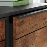 Sauder Boulevard Cafe 6 Drawer Dresser, L: 57.56" x W: 17.48" x H: 33.94", Vintage Oak Sauder