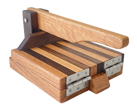 Central Coast Woodworks Tortilla Press - Red Oak & Walnut- 8 inch Wooden Tortilla Press, Hardwood Tortilla Maker, Square Wood Flour Tortilla Press for Mexican Tortillas Roti Burrito, Tacos, Patacones Central Coast Woodworks