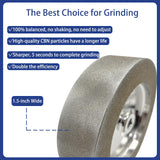 Mega Square CBN Grinding Wheel 8 inch 80 Grit,1.5” Wide,5/8” Arbor,1" Down The Side,for Sharpening Woodturning and HSS Tools,Suitable for All Kinds of 8-inch Bench Grinders(80 Grit) HEYSHARPEN