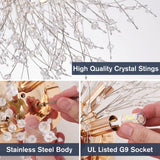 6-Light Sputnik Flush Mount Ceiling Light Fixture, Modern Gold Crystal Firework Ceiling Lights, Close to Ceiling Lamp for Bedroom Kitchen Hallway Entryway Bathroom CM MZY