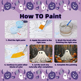 Arttoplus Halloween Paint by Numbers Kit for Adults Beginner-Ghost Adult Paint by Number Kits on Canvas, Ghost DIY Acrylic Oil Painting by Numbers for Adults for Gift Home Wall Decor(16x20inch) Arttoplus