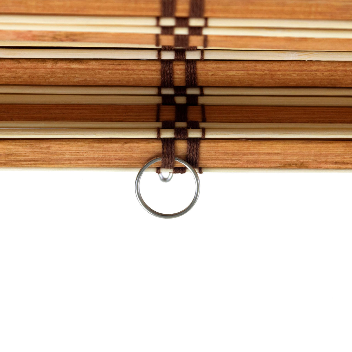 Red Lantern Burnt Bamboo Cordless Window Shade - Two-tone Honey, 24" Wide Red Lantern