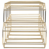 NAT & Jules Honeycomb Gold Tone Iron Metal Tabletop Wine Rack, Large - Perfect for Kitchen Countertop, Pantry or Cabinets Display or Storage - Holds 12 Bottles, Gold Tone NAT AND JULES