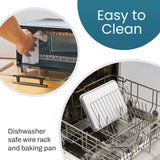 Elite Gourmet ETO490 9L/4 Slice Countertop Toaster Oven with 30-Minute Timer, Adjustable Temperature Control, Includes Baking Pan and Wire Rack, Bake, Broil, Toast, Black Elite Gourmet