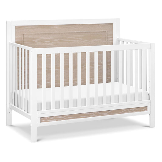 Carter's by DaVinci Radley 4-in-1 Convertible Crib in White & Coastwood, Greenguard Gold Certified - WoodArtSupply