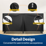 VIVOHOME 8ft Log Rack Cover, Heavy Duty 600D Oxford Outdoor Firewood Storage Cover with Zipper and Hook Loop Tape (Log Rack not Included) VIVOHOME