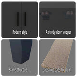 TaoHFE Litter Box Enclosure Cat Litter Box Furniture Hidden with Cat Scratch Pad Decorative Farmhouse Wooden Hidden Litter Box Cat House Litterbox Furniture Cat Box Furniture Litter Box Cabinet Black TaoHFE