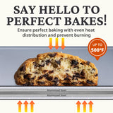 BRONYPRO Non Stick Ceramic Baking Sheet Pan Set of 3, Natural Non Toxic Cookie Sheets for Baking - PFOA, PTFE Free, Heavy Duty Aluminized Steel Oven Trays for Cooking with Silicone Handles, Navy BRONYPRO