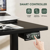 Furmax L Shaped Standing Desk Adjustable 63 x 55 Inch Corner Stand up Desk Electric Standing Computer Workstation with Preset Heights (Black) Furmax