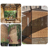 DISPRA Outdoor Light-Filtering Bamboo Roller Blind, Blackout Bamboo Blinds for Interior Windows 84"" 72"" 34"" 23"" 35"" 43"" 56"" 68"" Cordless Patio Roll up Shades for Porch Privacy Screen DISPRA