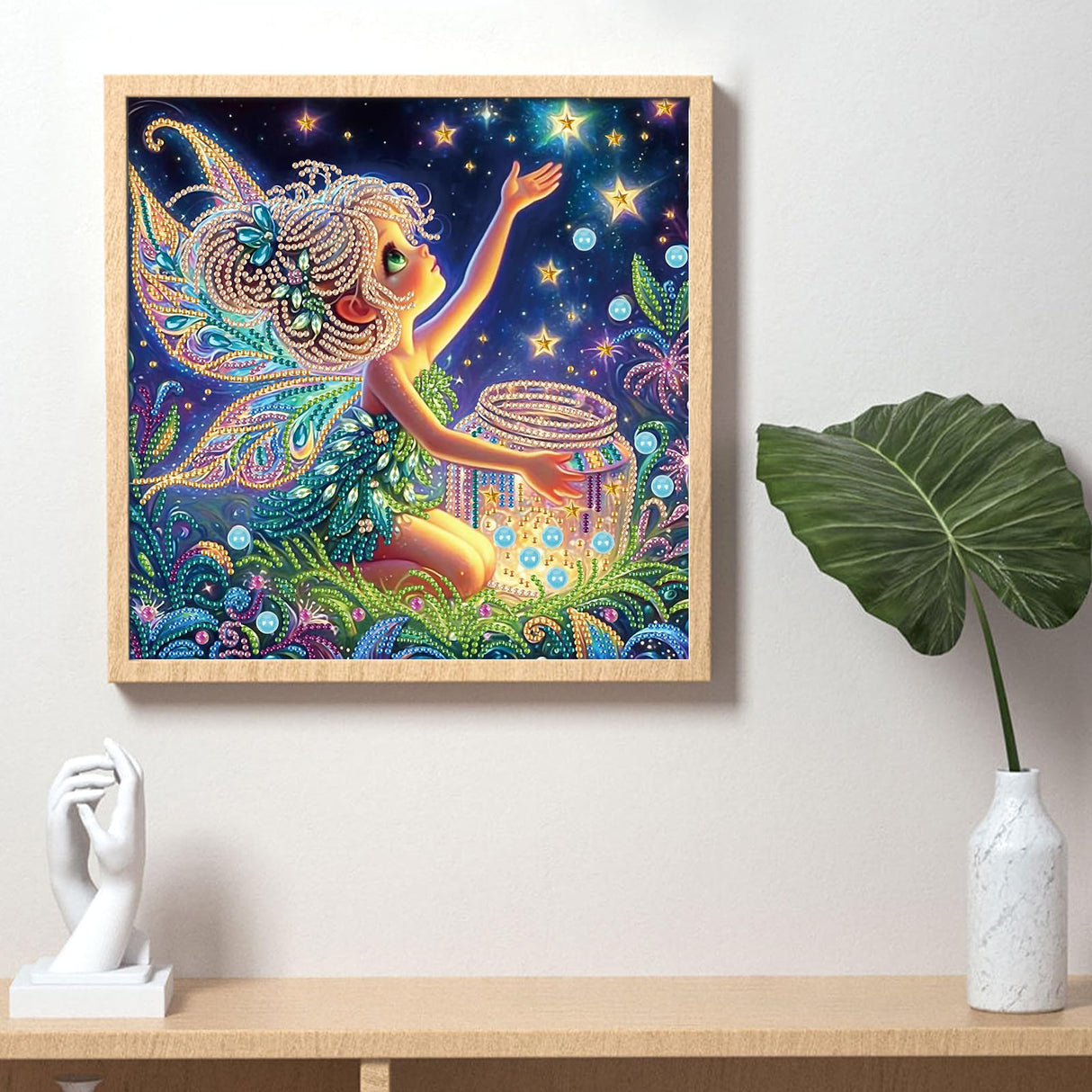 5D Special Shape Diamond Art Kits for Beginners, Diamond Painting Kits for Adults, Crystal Rhinestones Diamond Painting for Home Wall Decoration Gift 12×12 inch/30×30 cm, Starry Night Enchantment AiYuanzsh