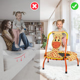 Yeeeasy Toddler Trampoline Baby Trampoline - Mini Trampoline for Kids 1 Year Plus Nursery Trampoline with Handle, Baby Gifts for Boys and Girls, Indoor and Outdoor, Giraffe Yeeeasy