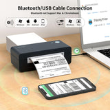 Gloryang Bluetooth Thermal Shipping Label Printer, 4X6 Inkless Label Printer for iOS, Android, Laptop, Wireless Printer for Small Business, Compatible with Amazon, UPS, Shopify, Black Gloryang