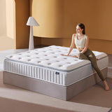 CIOUDWAY – Queen Mattress 14 Inch – Real Hybrid Mattress with Dual-Cooling, 2” Ventilated PCM Memory Foam, Reinforced Edge Support, Zoned Coils for Pressure Relief and No Motion Transfer CIOUDWAY