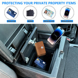 West-xingzhe Center Console Lock Safe Box Compatible with Toyota Tacoma 2024 2025+ Accessories Center Console Gun Safe High Security Armrest Lock Box with 3 Digit Combination Lock with Key West-xingzhe