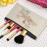 10 Pack Sublimation Blanks Canvas Makeup Bags with Wristband Lanyards, DIY Heat Transfer Cosmetic and Pencil Pouches, Multi-Purpose Travel Toiletry Zipper Bags for Crafting and Personalization HeKimLee