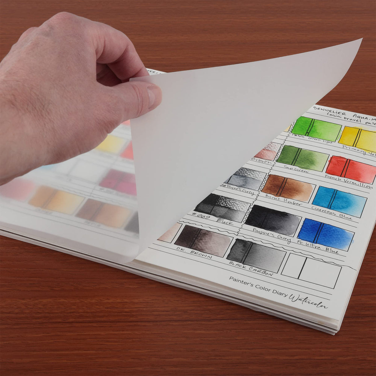 HG Art Concepts Painters Color Diary - 9x12", 140lb Spiral-Bound Acid-Free Color Swatch Book with 10 Pages for Watercolor & Mixed Media - Single HG Art Concepts