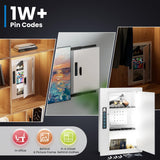 Grimtron Quick Access Wall Gun Safe with Removable Pegboard & Shelfs, Flat Hidden White Wall Safes Between the Studs 16" Centers, Wall Mount Safe for Handgun, Clips, Valuables Grimtron