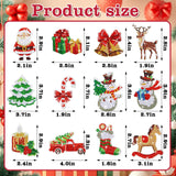 12Pack Christmas Diamond Art Ornaments Xams Diamond Painting Ornaments DIY Painting Keychain Kits for Adults Christmas Family Decor Hanging Kits Dolkoic