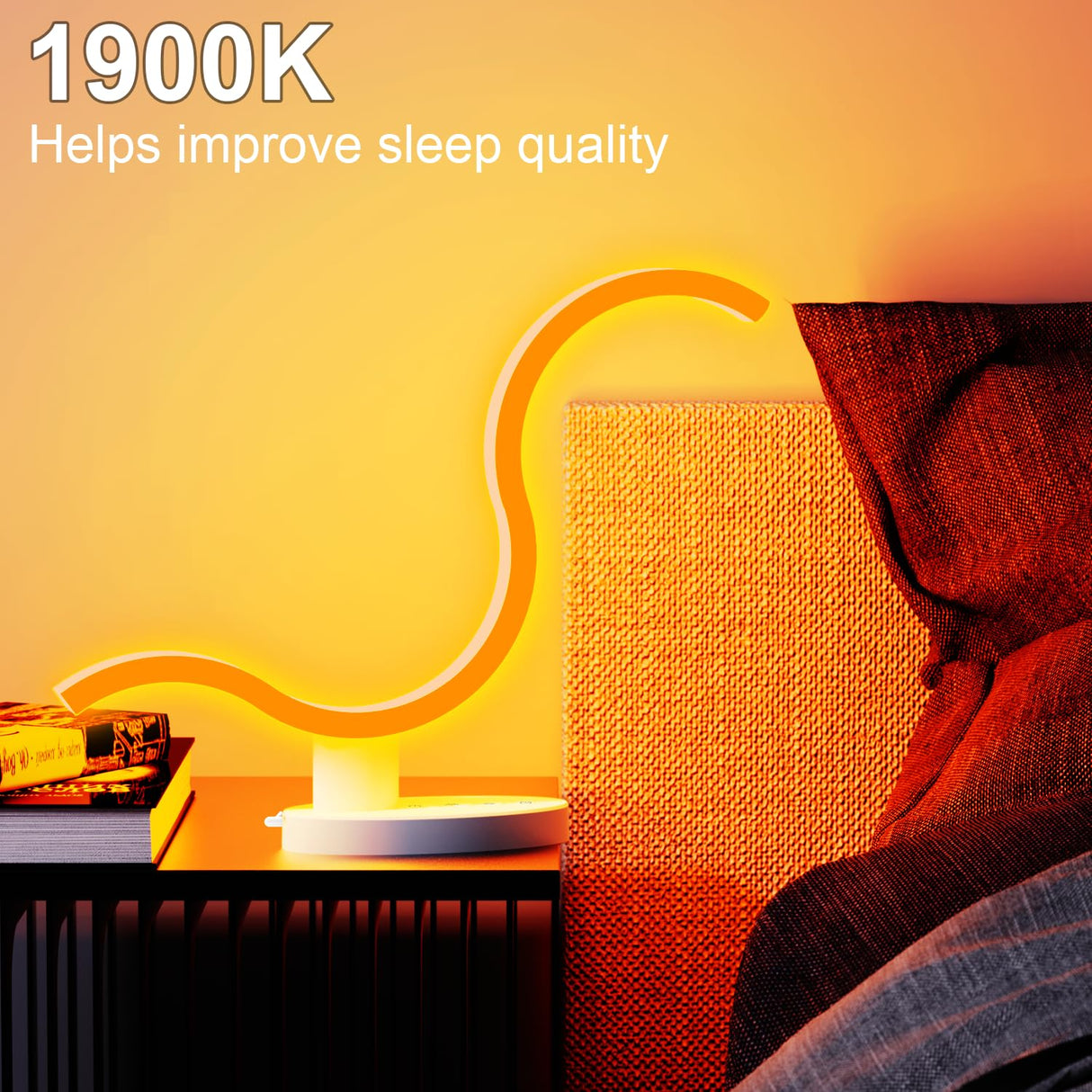 Transformable Circular Led Table lamp for Bedroom with Remote Control, Small Modern Adjustable Touch Bedside Lamp for Living Room, Dimmable Bright Nightstand End Table Light for Home Tabletop Desk EPABINA