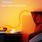 Transformable Circular Led Table lamp for Bedroom with Remote Control, Small Modern Adjustable Touch Bedside Lamp for Living Room, Dimmable Bright Nightstand End Table Light for Home Tabletop Desk EPABINA