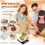 Small Digital Gram Scale 1000g by 0.01g, MEIYA High Accuracy Scale for Food Ounces and Grams, Upgrade USB Charging Kitchen Scale Digital Weight for Cooking, Baking, with Tare Function, 9 Units, 2 Tray MEIYA