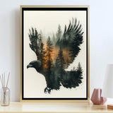 GMETINC Forest Eagle Diamond Painting Kits for Adults, Animal DIY 5D Diamond Art Kits Full Drill Diamond Dots Paintings with Diamonds Gem Art and Crafts Home Decor 12x16inch GMETNIC